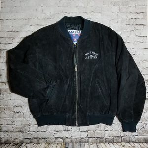 Vintage NAF NAF Genuine Leather jacket mens size MEDIUM